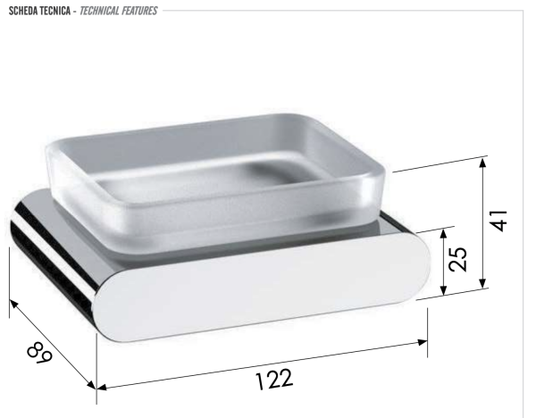 Мыльница Remer Lounge LN10DO, золото глянцевое