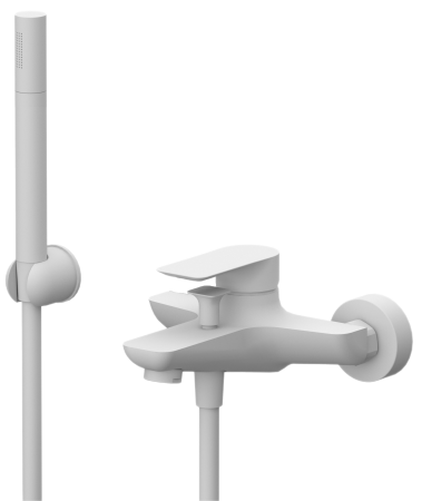 Смеситель для ванны Remer Infinity I02BO, белый матовый