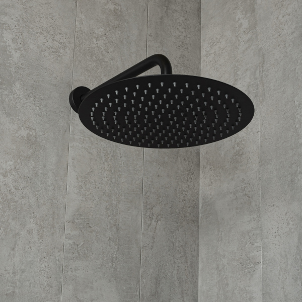 Верхний душ с шарнирным соединением 30 см Mariani Tondo B14ST00130, черный матовый