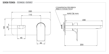 Смеситель для раковины Remer Infinity I15LKB