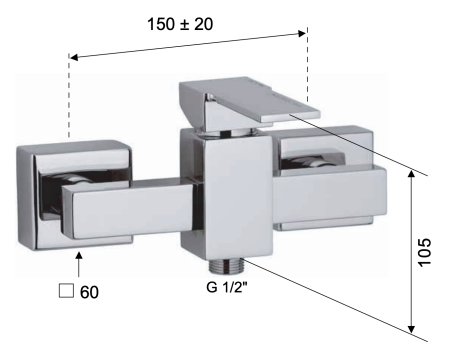 Смеситель для душа Remer Qubika Q31