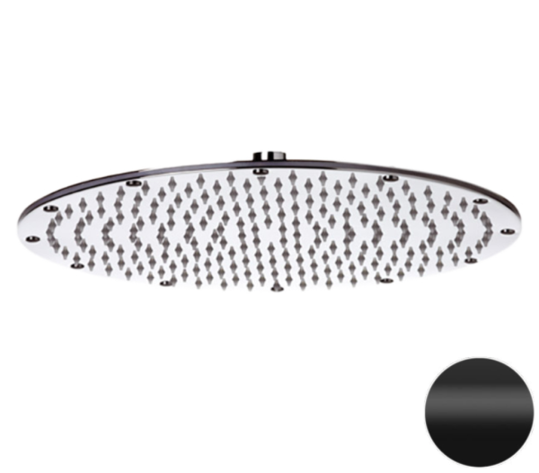 Верхний душ с шарнирным соединением 35 см Daniel A59515, чёрный матовый