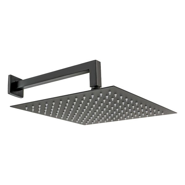 Верхний душ 30х30 см с кронштейном 30 см Mariani B1415Q0500, черный матовый