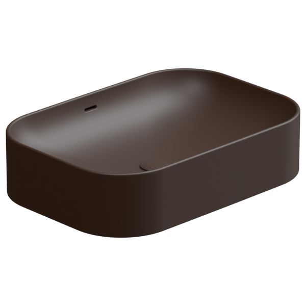 Раковина накладная 60x42 см GSG Ceramic Design Easy EALAVTP60035, Cacao Matt