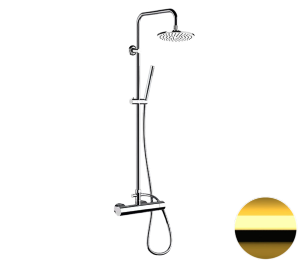 Душевая система Remer Minimal N37RX7MMM20DO, золото глянцевое