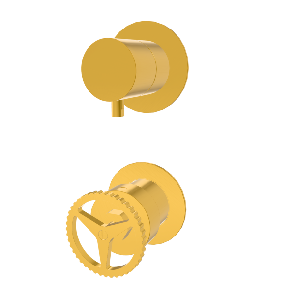 Смеситель для душа Remer Chrono CH93PWBBG, золото брашированное