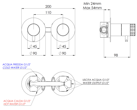 Смеситель для душа Remer Celebrity CEC93ZP