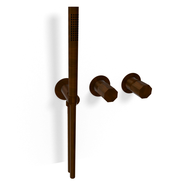 Смеситель для душа Remer Ottagono ON97D2PWBBR, бронза масляная