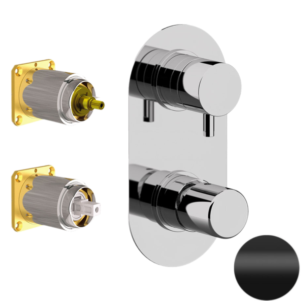 Смеситель для душа Daniel Trilogy TG612D2KB15, чёрный матовый