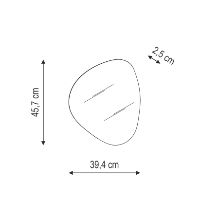  Зеркало 45х39 см с подсветкой  Onsen 20-LD-A0-038