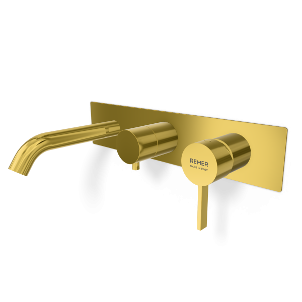 Смеситель для ванны Remer Metrica MC54D2WBDO, золото глянцевое