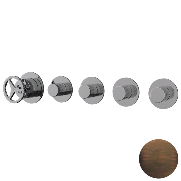 Смеситель для душа Remer Chrono CH98D4PWBBR, бронза масляная