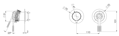 Смеситель для душа Remer Atelier AL93ZPWBXV, сталь