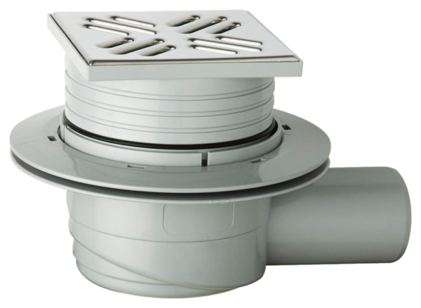 Трап 105х105 мм, горизонтальный выход DN50 OMP Tea Wang 265.201.8