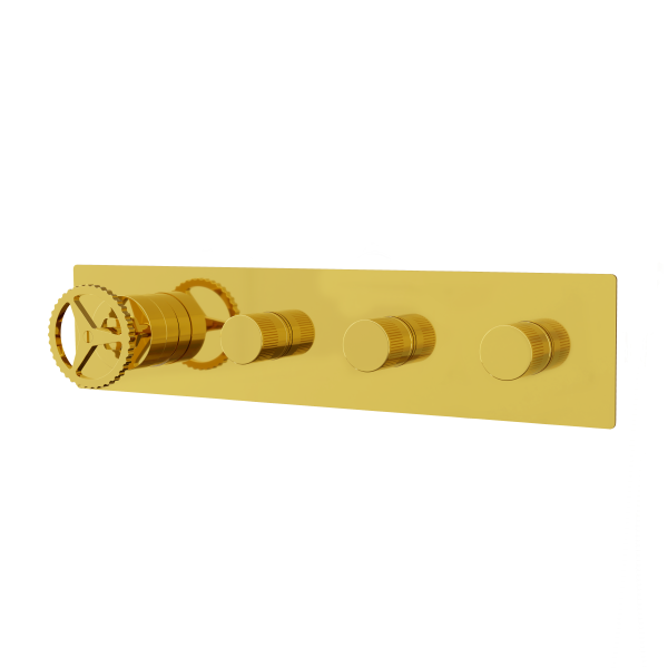 Смеситель для душа Remer Chrono CH98D3WBDO, золото глянцевое