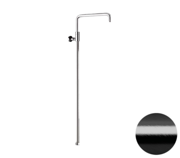 Душевая колонна телескопическая Remer 330A7DCESDEVCFP, черный брашированный хром