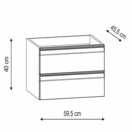 Тумба для раковины с 1 ящиком 60 см Onsen Fusion 78-BP-060-K1-Z02, бронза