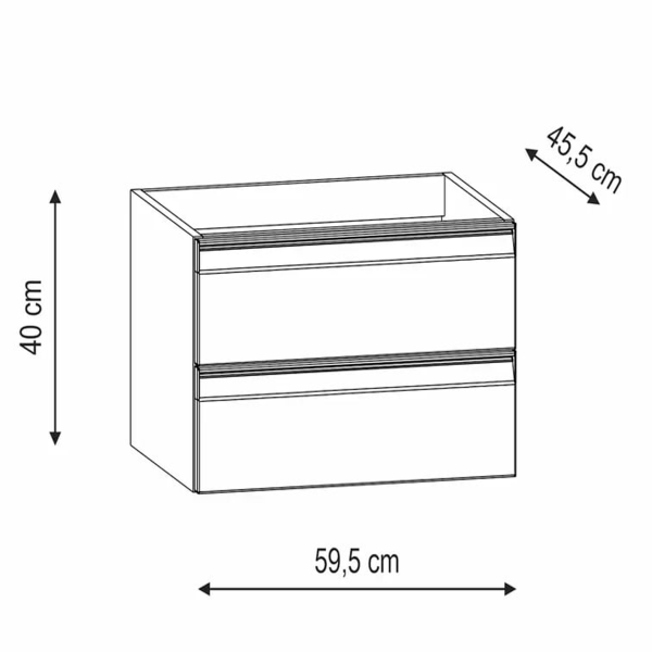 Тумба для раковины с 1 ящиком 60 см Onsen Fusion 78-BP-060-K1-Z02, бронза