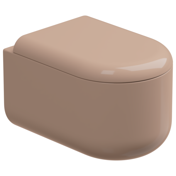 Чаша подвесного унитаза Eco Clean (торнадо) GSG Ceramic Design Petra PEWCSOEC039, Rosa Glossy