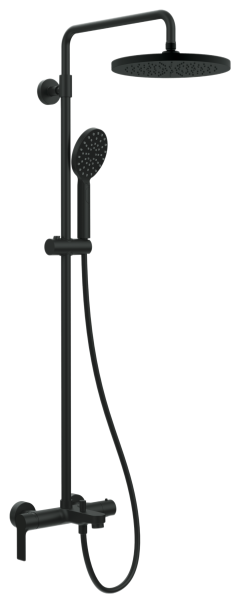 Душевая система с изливом Remer Energy EY34A8MPMD25NO, черный матовый