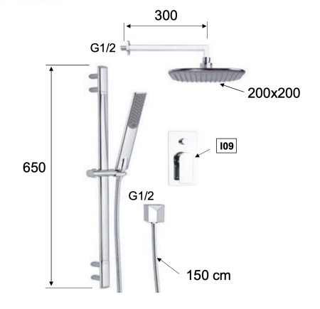 Душевая система Remer Infinity I09S01