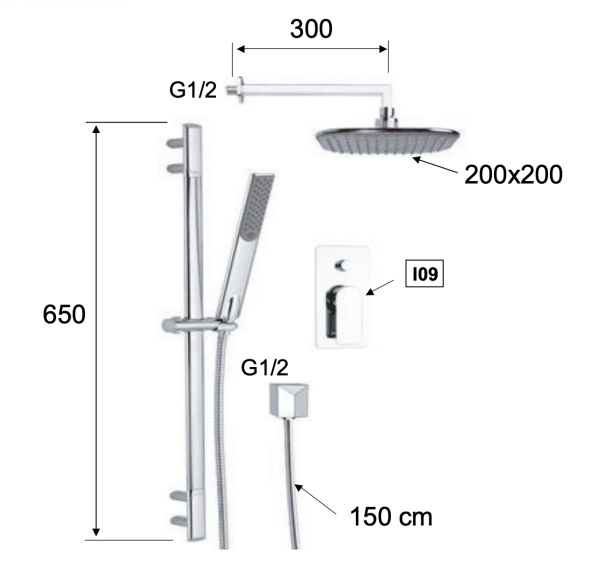 Душевая система Remer Infinity I09S01