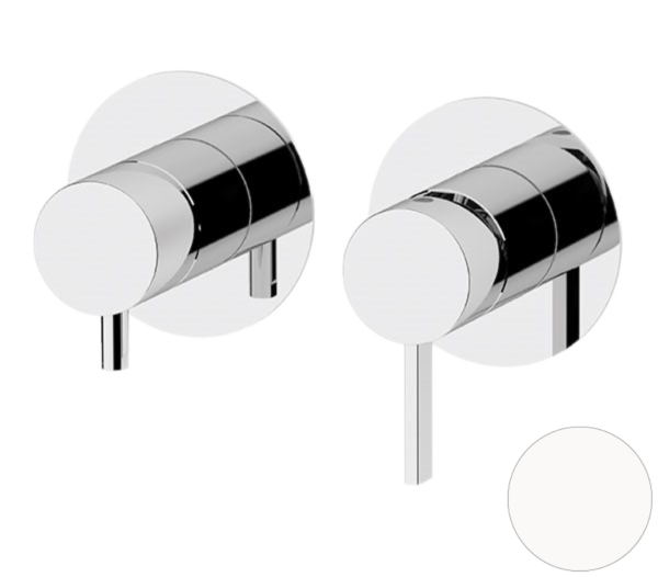 Смеситель для душа Remer Metrica MC93ZPWBBO, белый матовый