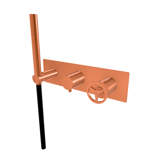 Смеситель для душа Remer Chrono CH97D3WBRP, медь брашированная