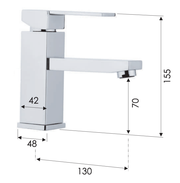 Смеситель для раковины Remer Qubika Q11