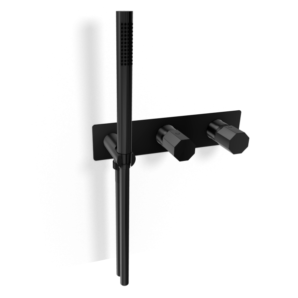 Смеситель для душа Remer Ottagono ON97D2WBCFP, черный брашированный хром