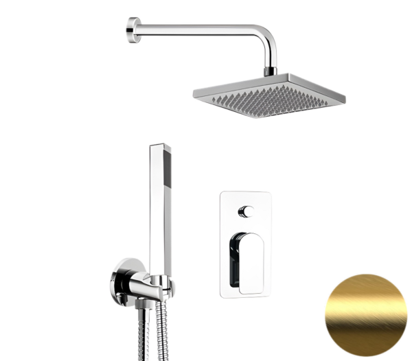 Душевая система Remer Infinity I09S08OBG, золото брашированное