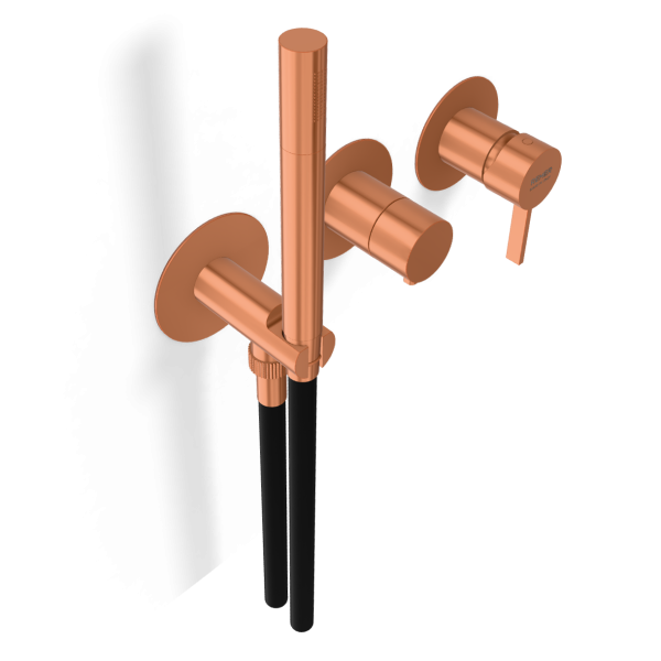 Смеситель для душа Remer Metrica MC97D3PWBRP, медь брашированная