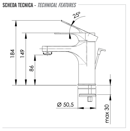 Смеситель для раковины Remer Class Line L10