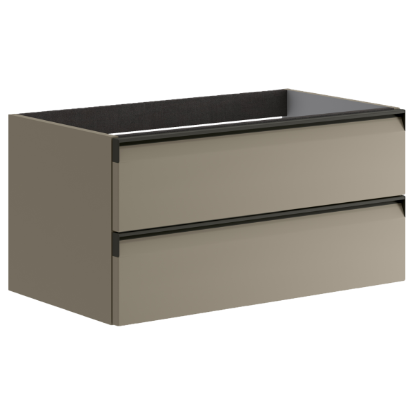 Тумба для раковины с 2 ящиками 80 см Onsen Fusion 78-BP-082-K1-M16,  орех