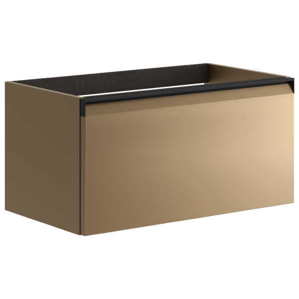 Тумба для раковины с 1 ящиком 80 см Onsen Fusion 78-BP-080-K1-Z01, золото