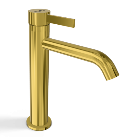 Смеситель для раковины Remer Metrica MC12ADO, золото глянцевое