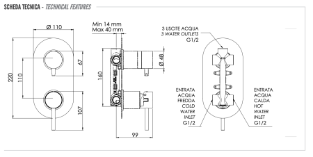 Смеситель для душа Remer X Style X93