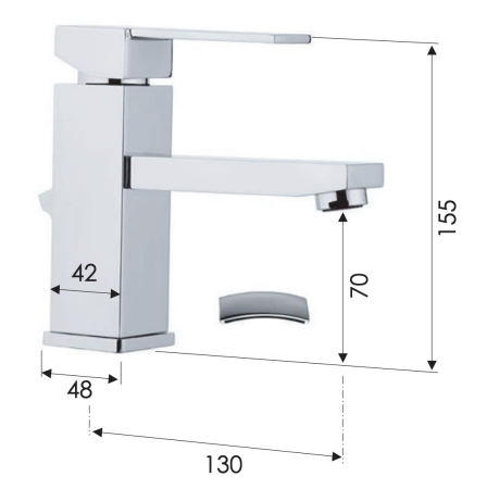 Смеситель для раковины Remer Qubika Q10