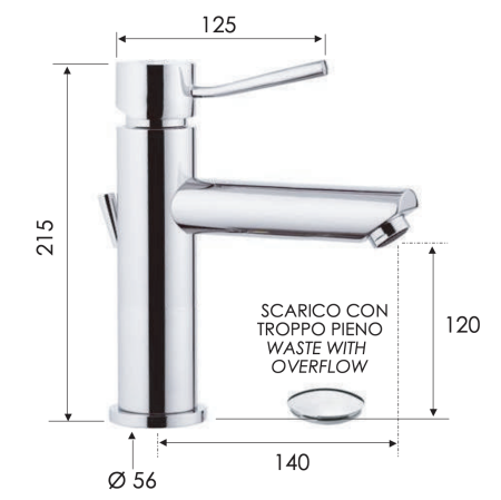 Смеситель для раковины Remer Minimal N10A2