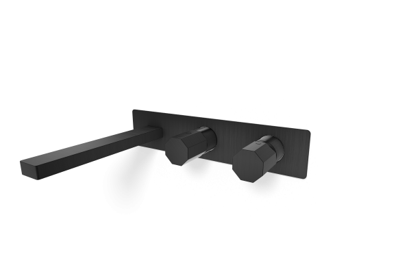 Смеситель для ванны Remer Ottagono ON54D2WBGM, оружейная сталь PVD