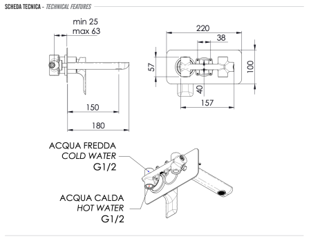 Смеситель для раковины Remer Infinity I15BO, белый матовый