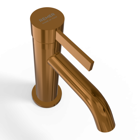 Смеситель для раковины Remer Metrica MC12CU, медь брашированная PVD