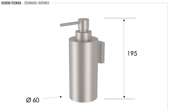 Дозатор настенный Remer INOX SSXI13, нержавеющая сталь