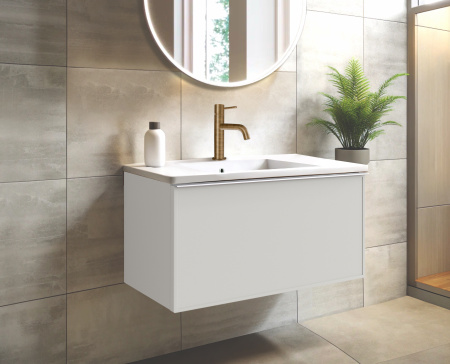  Тумба для раковины с 1 ящиком 80см Onsen Pixel 68-BP-080-F2-M11,серый 