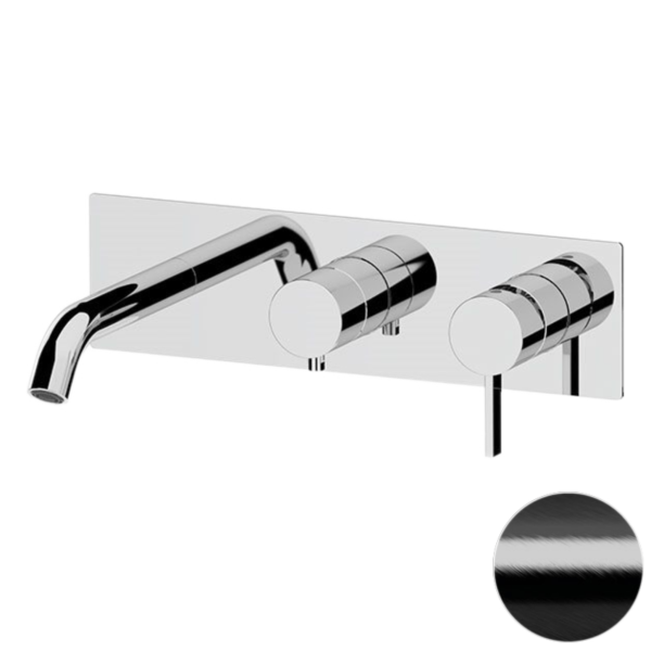 Смеситель для ванны Remer Metrica MC54D2CFP, черный брашированный хром