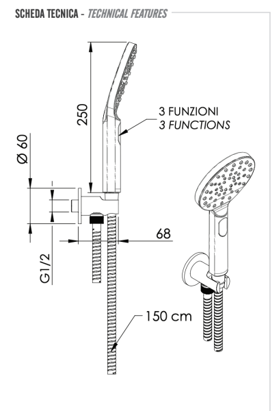 Комплект для душа Remer 337M318MP
