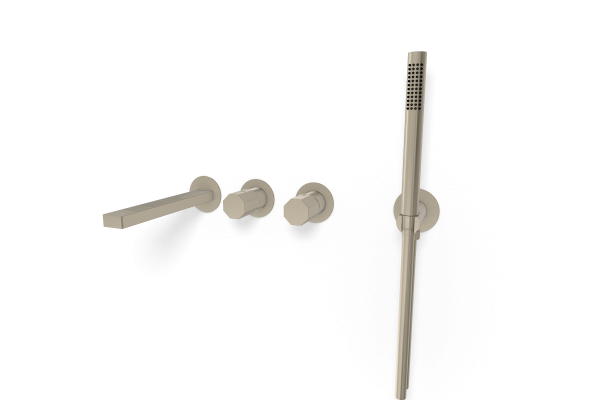 Смеситель для ванны Remer Ottagono ON53D2PWBXV, сталь