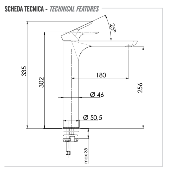 Смеситель для раковины Remer Infinity I10L