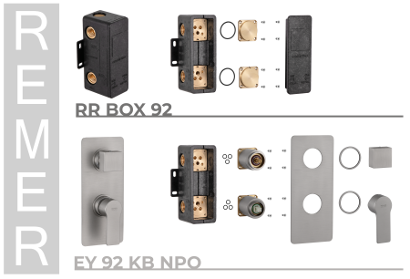 Смеситель для душа Remer Energy EY92KBNPO, никель матовый брашированный