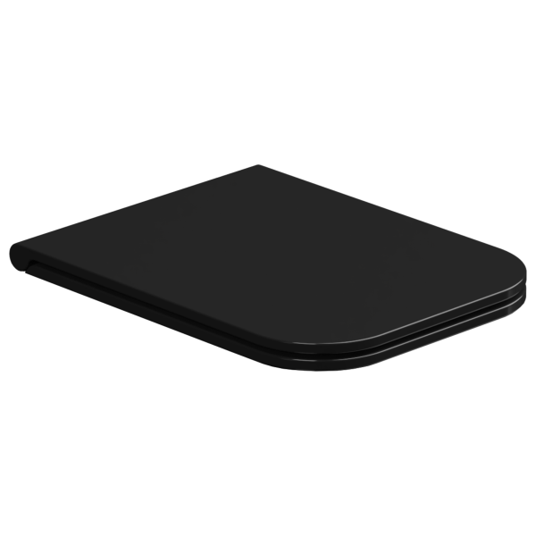 Крышка с сиденьем для подвесного унитаза с микролифтом GSG Ceramic Design Brio BRCOPRSLTICR002, черный глянцевый
